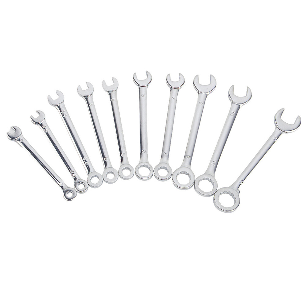10Pcs Combination Spanner Set Small Spanners Set Mini Wrench Sets 4Mm To 11Mm Open End And Box End Wrenches Steel Spanners 5051225912376