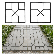40cm Paving Mold Concrete Moulds Outdoor Garden DIY Walkway Maker Mold Stepping Stone Paving Pavement Mold Reusable Tool for Driveway Backyard Patios