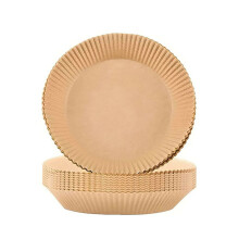50pcs Kitchen Baking Brown Air Fryer Paper Liners - Round 200 mm