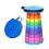 25 x 45cm Foldable Collapsible Stool Rainbow Colour Portable Chair Folding Stool Lightweight Round Adjustable Camping Stools 1