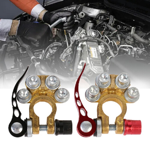 2 Pcs 12V Battery Terminals Connectors Clamps Quick Release for Caravan Car Van