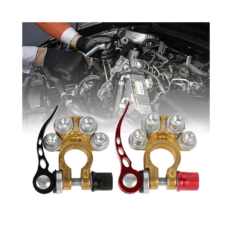 2 Pcs 12V Battery Terminals Connectors Clamps Quick Release For Caravan Car Van 5051225915940