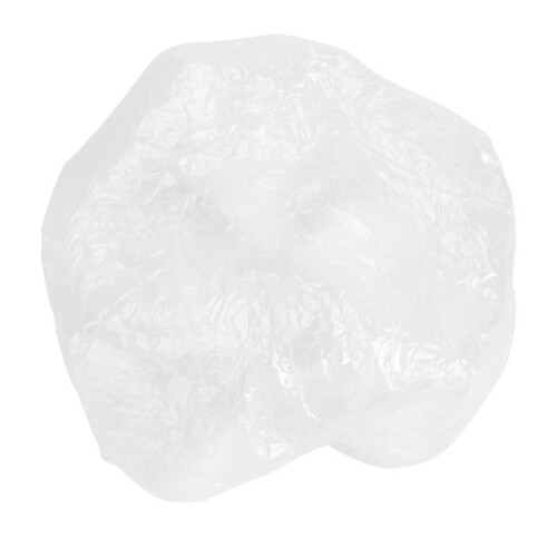 100PCS Elastic Clear Bathing Hair Care Protector Hat Disposable Shower Cap - Transparent 1
