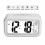 5.3 Inch Smart Simple Silent LED Digital Alarm Clock w/ Date Temp Display -White 5