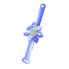 Luminous Hand Spinner Stress Relief Rotating Bubble Bracelet Easter Xmas Gifts - Blue + White