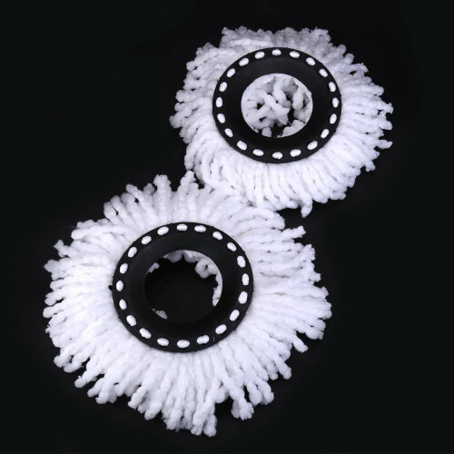 2pcs Replacement Mop Micro Fiber Head Refill for 360 Degree Rotating Spin Magic Mop Home Cleaning 1