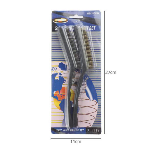 2 pcs Curved Stainless Steel Wire Brush DIY Paint Rust-Remover Tool 1