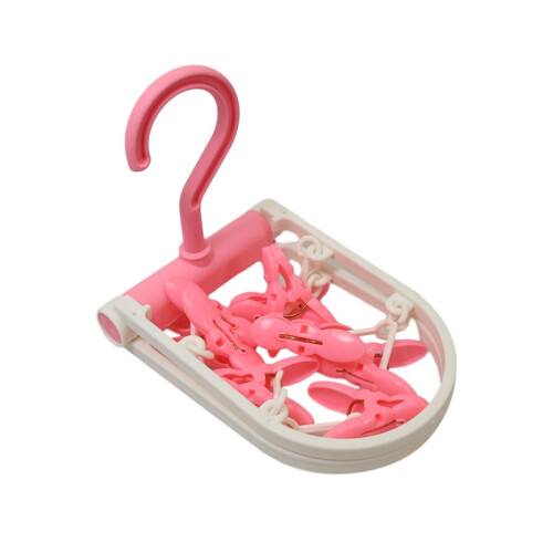 Foldable Laundry Clothes Peg Hanger Sock Airer Dryer 20 cm - Random Colour 1