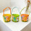 Small Felt Gift Bag Easter Basket Design 12 x 14cm Random Colours 4