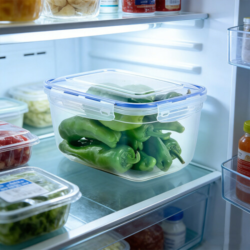 3000mL Food Storage Container with Sealing Lid Reusable Rectangular Clear Plastic Food Storage Container Stackable Food Prep Container 1