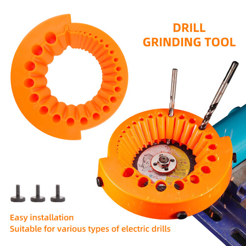 Drill Bit Sharpener for All Bits Power Drill Bit Grinding Attachment Handheld Angle Grinder Drill Bit Sharpener for 2-13mm Drill Bits Compatible with 2