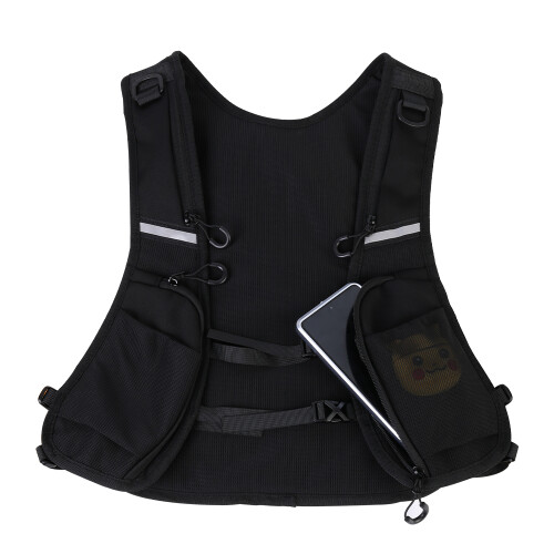 Cycling Running Vest Bag Reflective Hydration Vest Storage Bag Lightweight Backpack - Black 2
