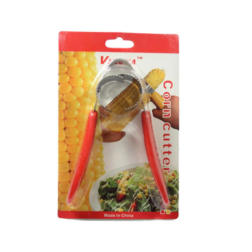 One Step Corn Peeler Thresher Tool Cob Kerneler Cutter Stripper for Kitchen - Red 2