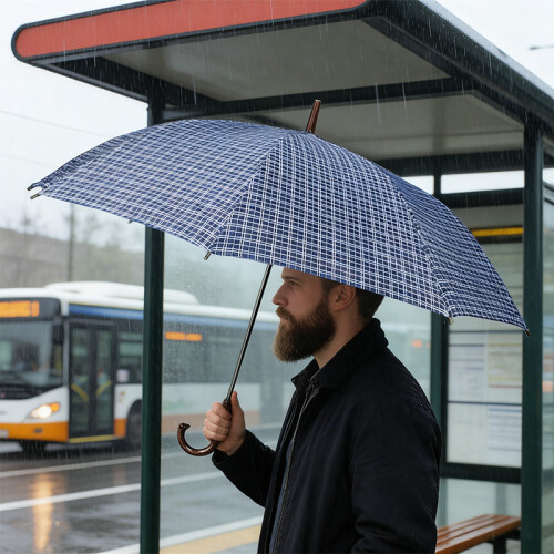 Adult Size Umbrella Crook Handle 90cm Assorted Colours 1