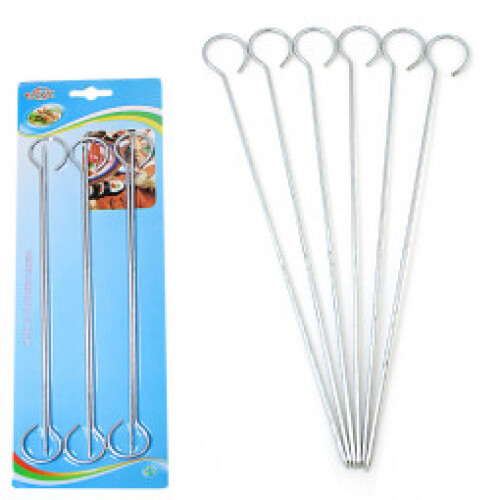 9 Pack Twisted Metal BBQ Kebab Skewer Sticks 38 cm 2