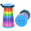 25 x 45cm Foldable Collapsible Stool Rainbow Colour Portable Chair Folding Stool Lightweight Round Adjustable Camping Stools 3