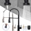 Monobloc Kitchen Sink Mixer Tap with Pull Out Hose Sprayer Single Lever - Silver 2