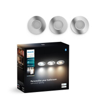 Philips Hue White Ambiance Adore Recessed Spotlights 3-Pack Aluminium