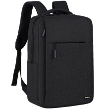 Mochila para portátil de 15,6", color negro, resistente al agua, poliéster
