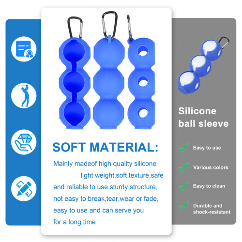 Elastic Silicone Golf Ball Wraps for Impact Resistance-rose red 1