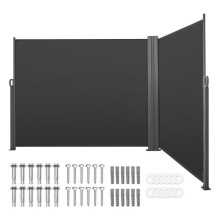 Store latéral rétractable - DUOKU - H088-1 - 180x600 cm - Toile polyester 180 g/m² (PU) - Anti-UV