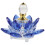 Blue Crystal Refillable Perfume Bottle Lotus Design for Storage 1