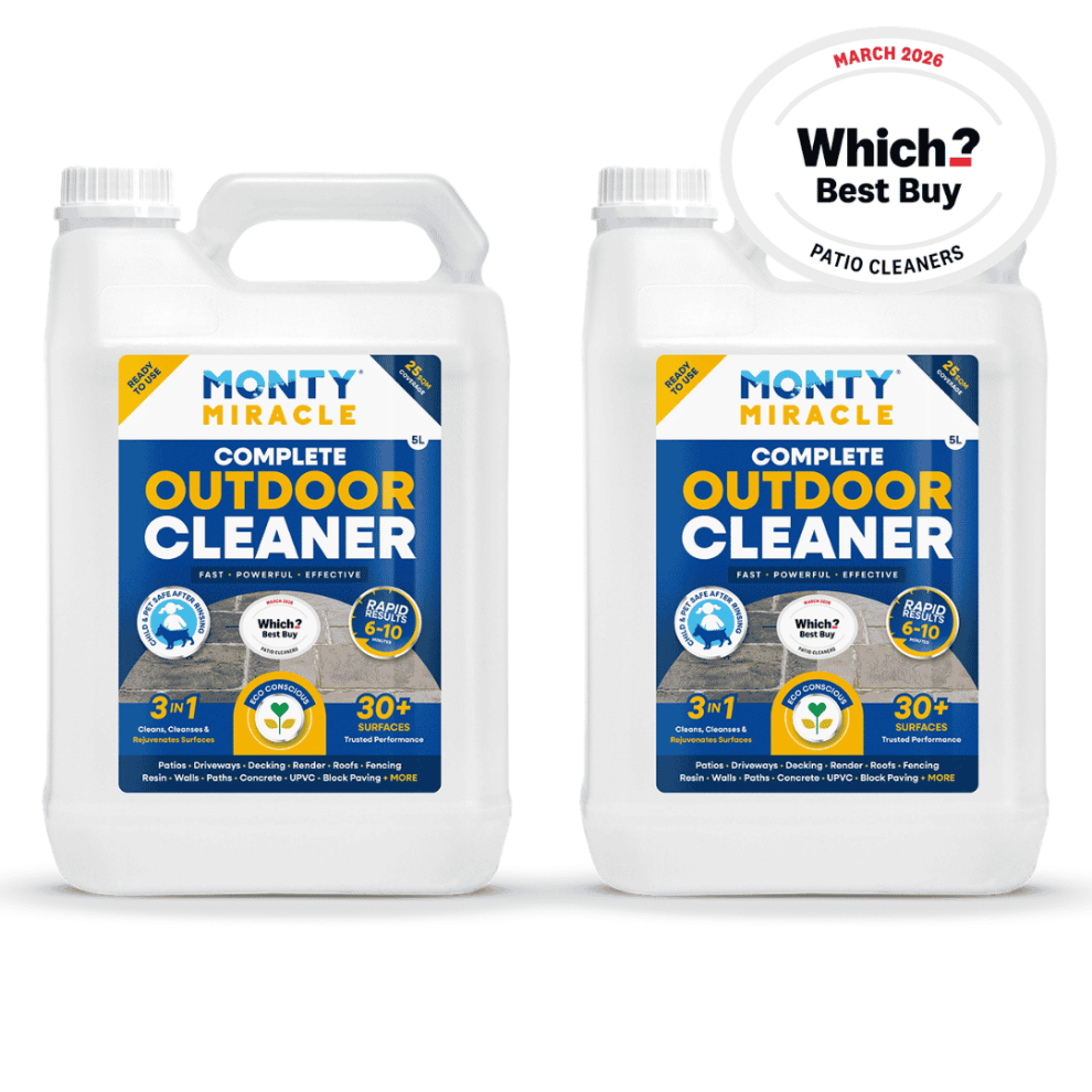 Monty Miracle (2 X 5L) Complete Outdoor Cleaner | Monty Miracle®