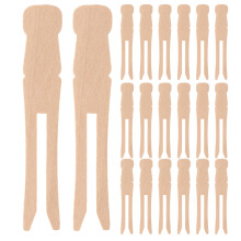 60Pcs Khaki Wooden Clothes Pins Natural Round Clips for Laundry Crafts