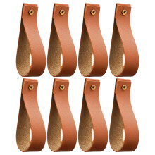 8St Kunstleer Wandhaak Bruin - Bohemian Gordijnhaak - Multifunctioneel