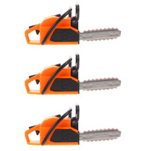3Pcs PVC Miniature Dollhouse Chainsaw Toy Realistic Garden Tool Decor