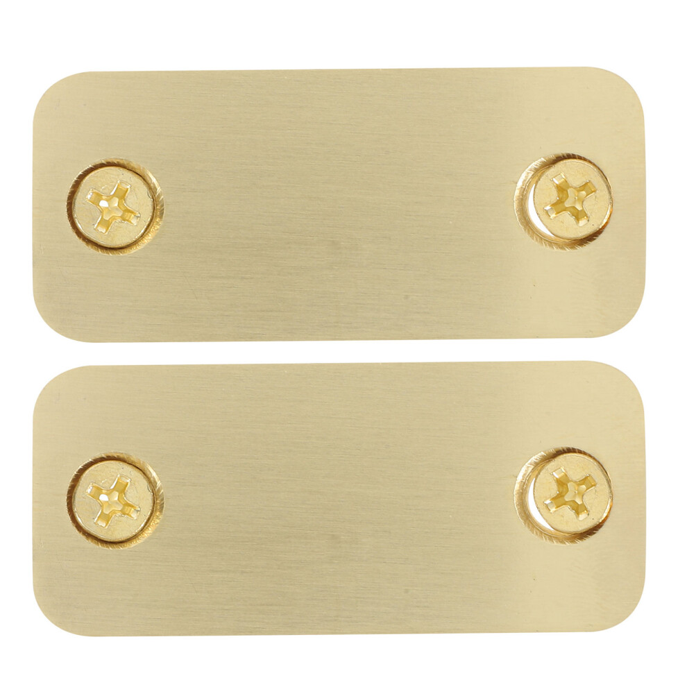 2Sets Golden Stainless Steel Deadbolt Strike Filler Plate Door Repair 3761059141348