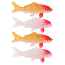 4Pcs PVC Koi Fish Statues Lifelike Aquarium Fish Ornament