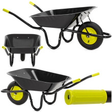 Carrinho de jardim - SPRINGOS - GA0257 - Tanque de aço galvanizado 120 L - Roda pneumática - Carga 100 kg