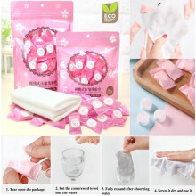 100Pcs Portable Magic Disposable Compressed Cotton Towel Travel Outdoor