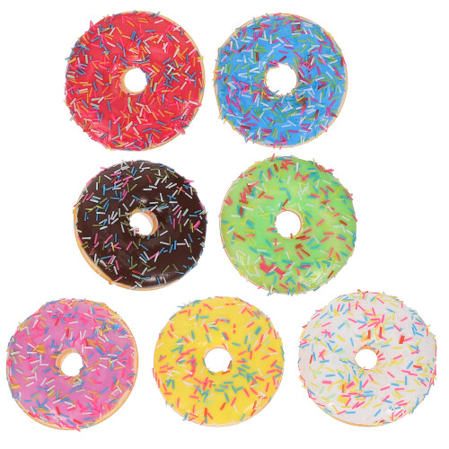 7Pièces Donuts Décoratifs En PU Réaliste Pour Usage Maison
