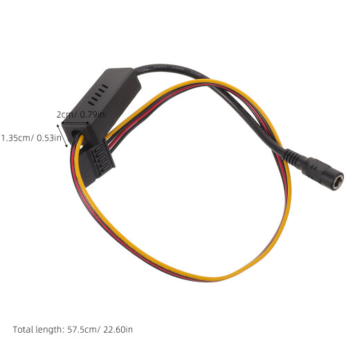 Durable Hard Drive Power Supply Cable Black Dc Female Extension 1