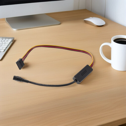 Durable Hard Drive Power Supply Cable Black Dc Female Extension 2