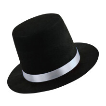 Unisex Hat Personality Fashion Hat Artistic-black white ribbon