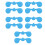 Universal Fit Face Covers Combining Warmth Design Adhesive-Blue 1