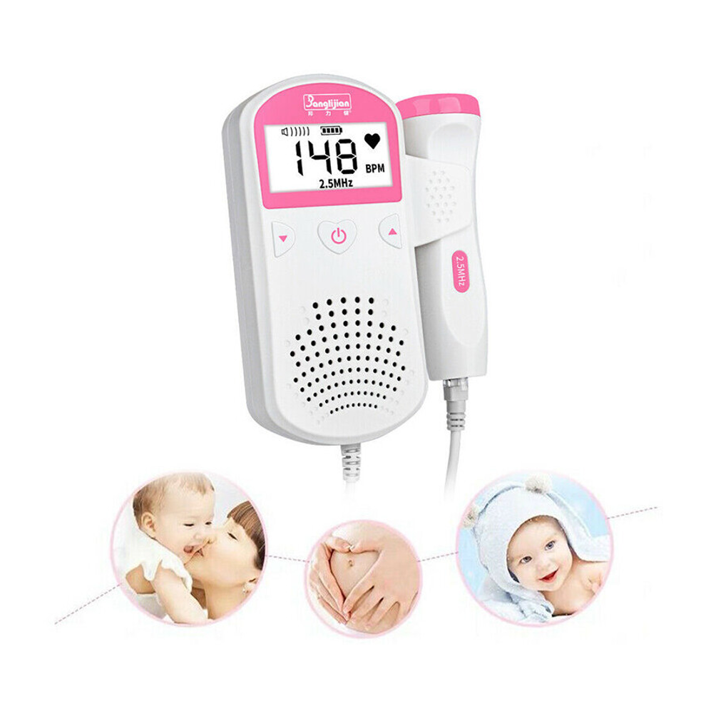 Lcd Fetal Doppler Heartbeat Monitor Portable Prenatal Heart Rate Monitor Goplushtoy
