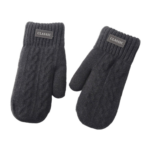Fleeces Lined Thermals Gloves for Men Cold Weather-Dark Grey