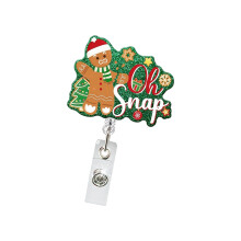 Christmas Sequins Badges Holder with Metal Pocket Clip for-5