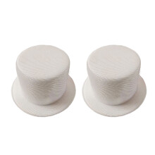 Set van 2 verstelbare pop-verkleedhoeden-olieachtige doek wit