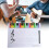 Faltbares Whiteboard für Musikunterricht mit Stablinien, 2
