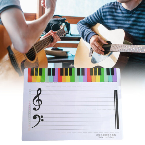 Faltbares Whiteboard für Musikunterricht mit Stablinien, 1