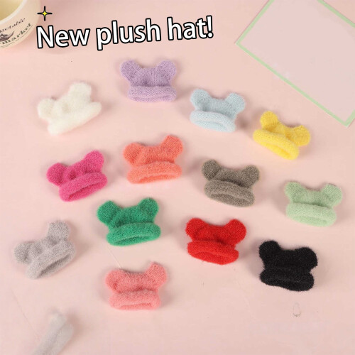 Weiche elastische Puppenmütze für 10 cm Plüschtierpuppe,-Rosa 1