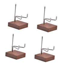 4er-Pack modernes Rock-Artefakt-Anzeigesystem, einfache-Nussbaum