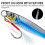 Hartmetall-Jigging-Löffelköder mit Drillingshaken,-FarbeA 60G 5