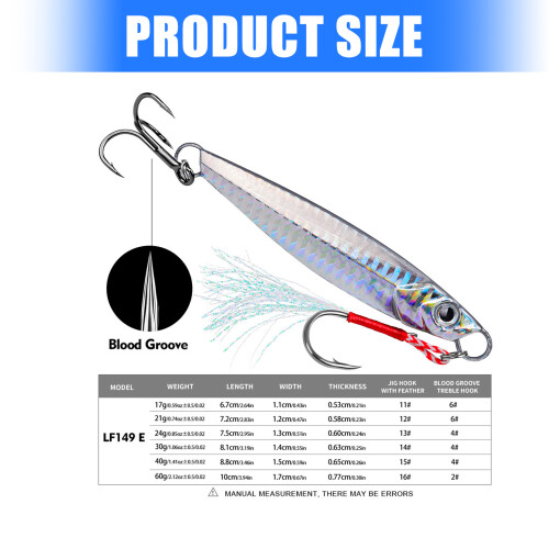 13 g/30 g/60 g Jig-Köder, Salzwasser-Angelköder,-FarbeD 30G 2