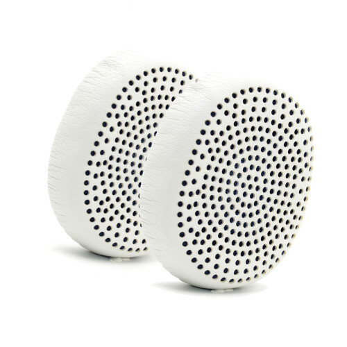 Replacement Ear Cushions Protein Leather Breathable-White
